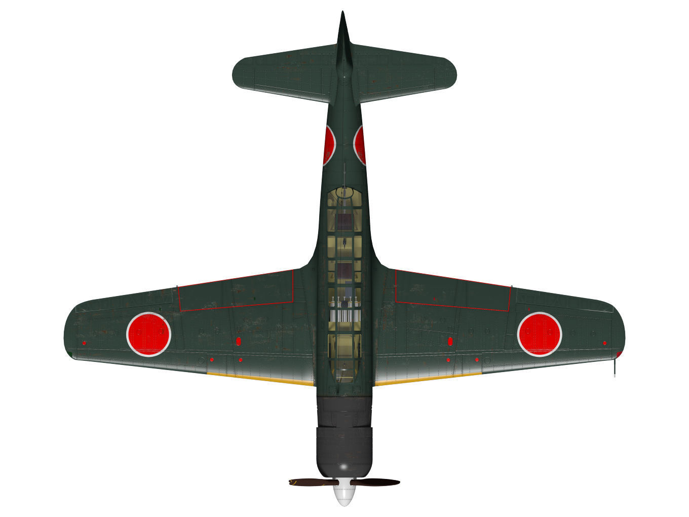 Nakajima C6N Saiun Kai MYRT 3D model_11