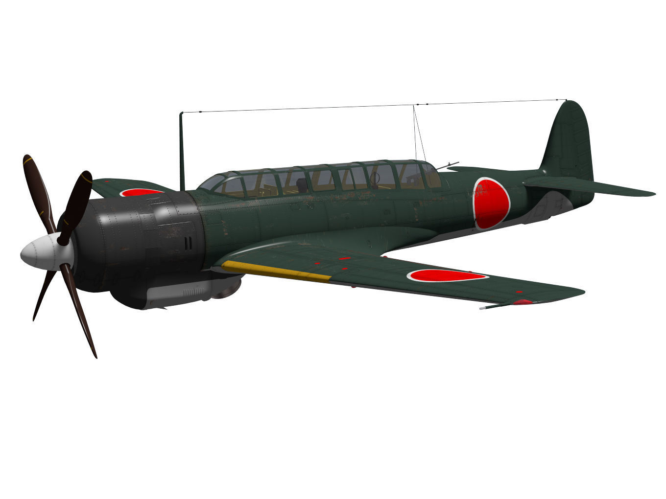 Nakajima C6N Saiun Kai MYRT 3D model_2