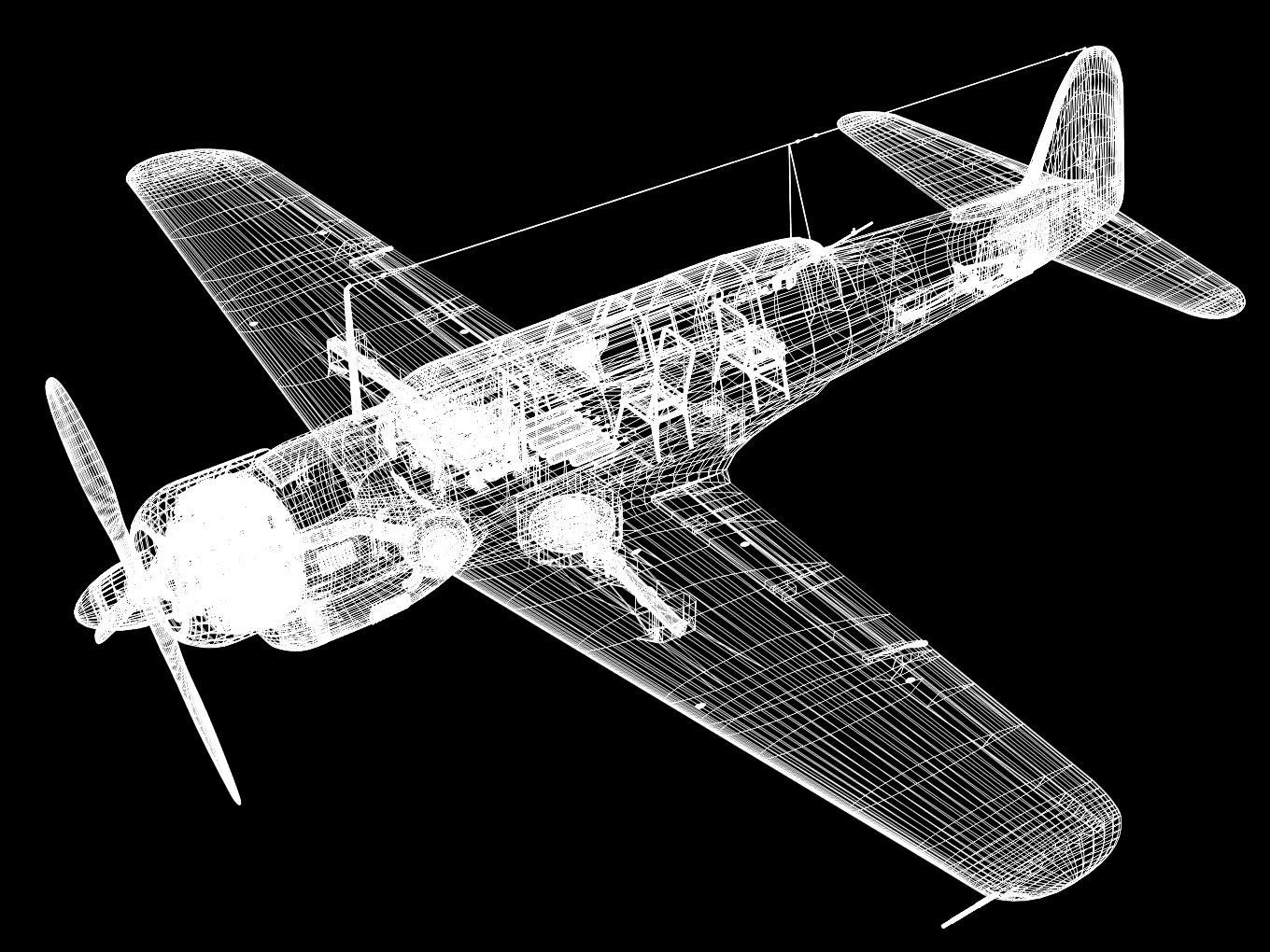Nakajima C6N Saiun Kai MYRT 3D model_13