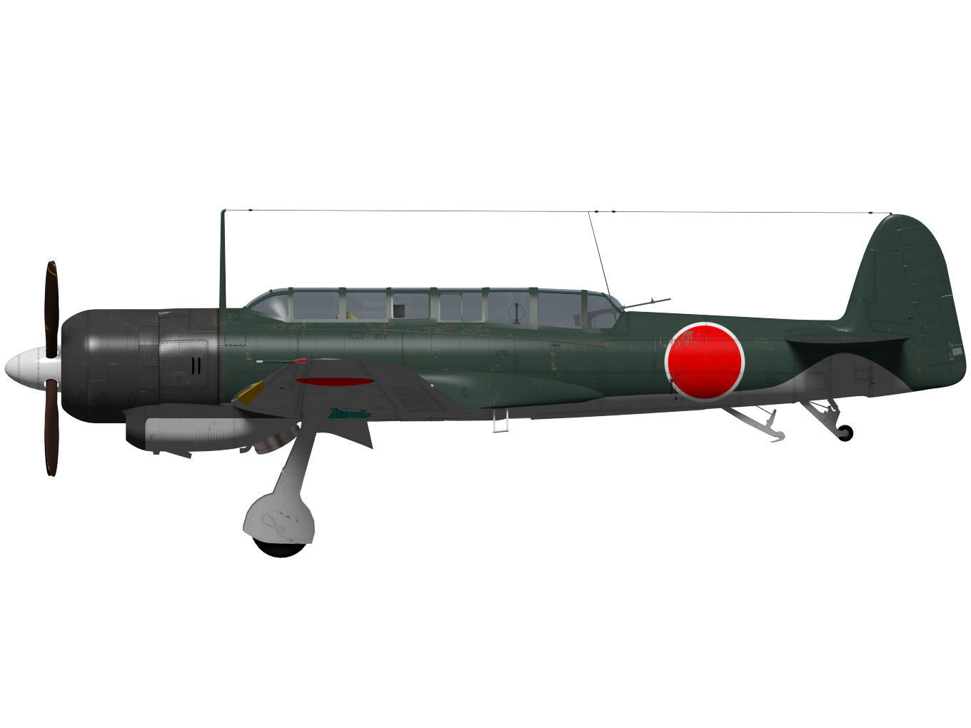 Nakajima C6N Saiun Kai MYRT 3D model_9