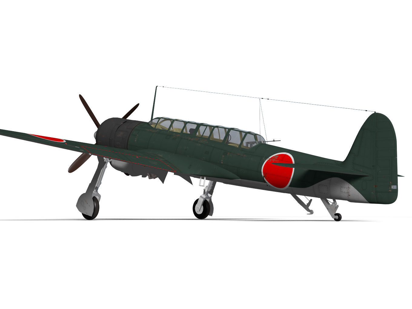 Nakajima C6N Saiun Kai MYRT 3D model_6