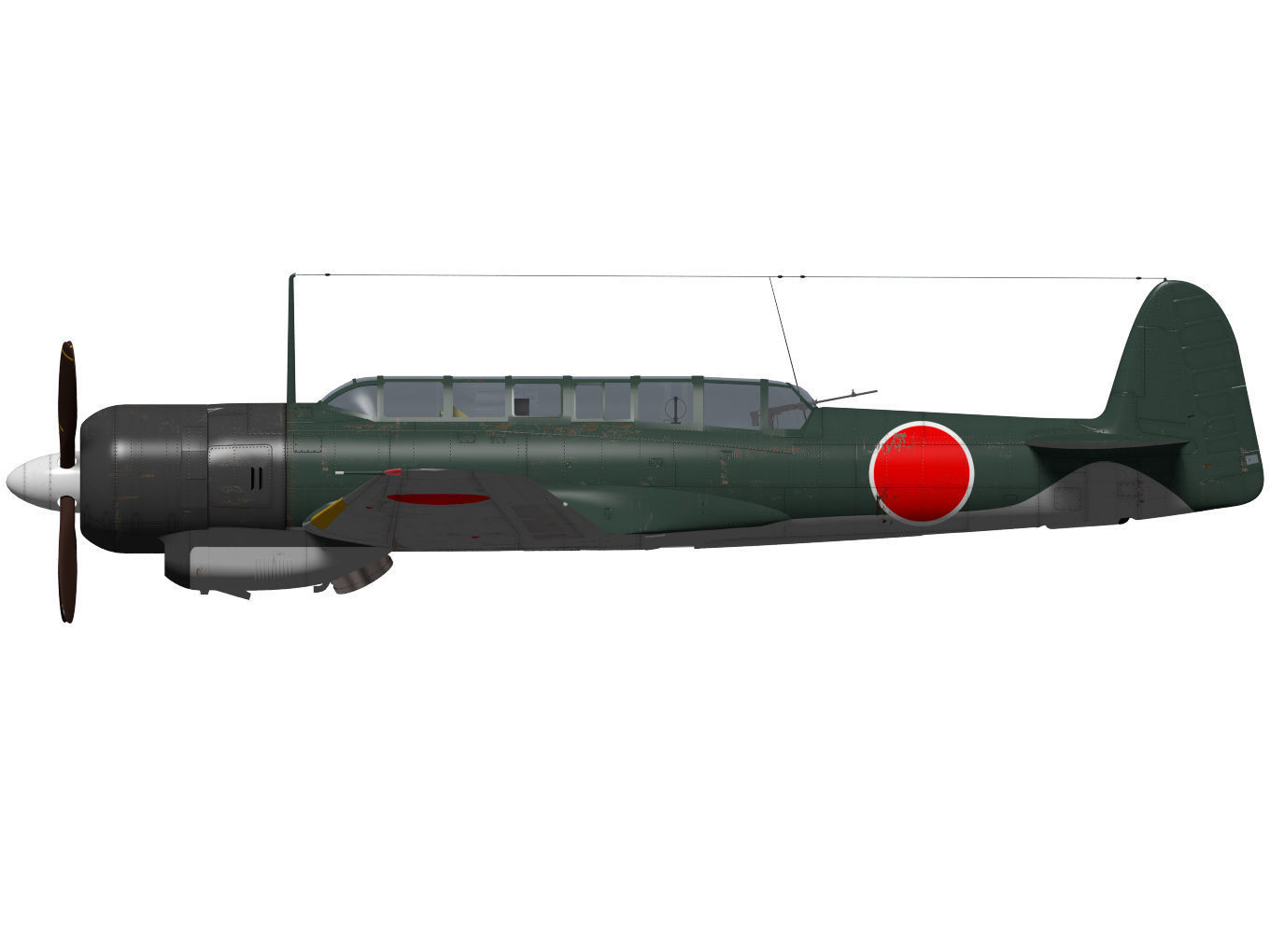 Nakajima C6N Saiun Kai MYRT 3D model_8