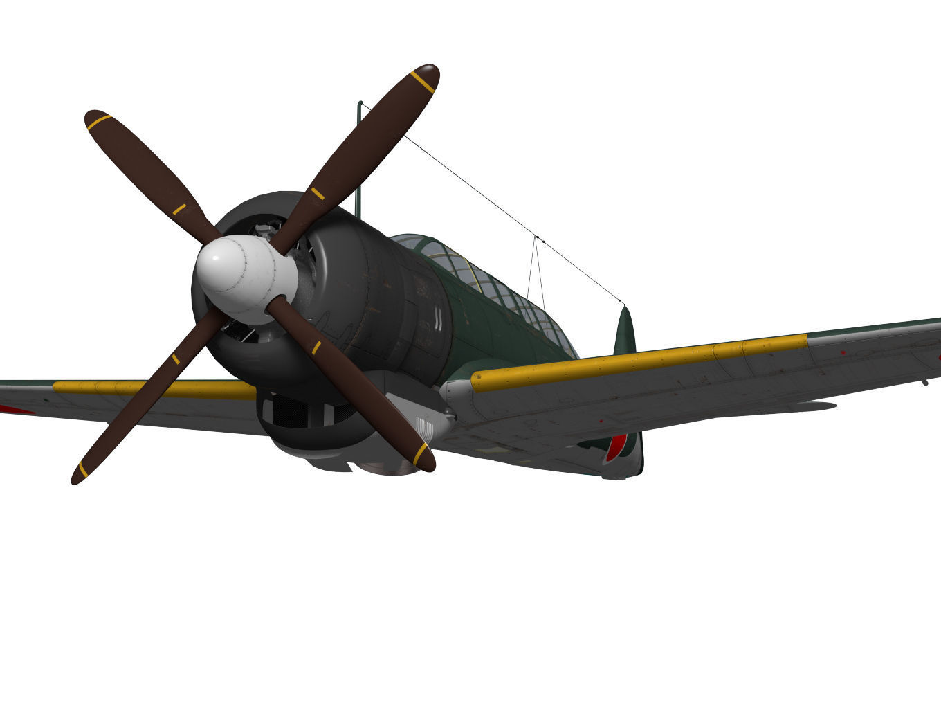 Nakajima C6N Saiun Kai MYRT 3D model_4