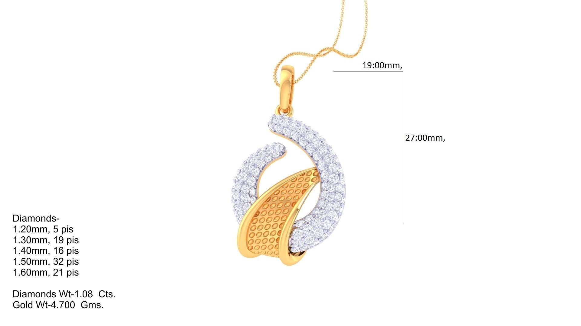 Women Pendant 3dm STL OBJ FBX Renders Details 3D print model_2