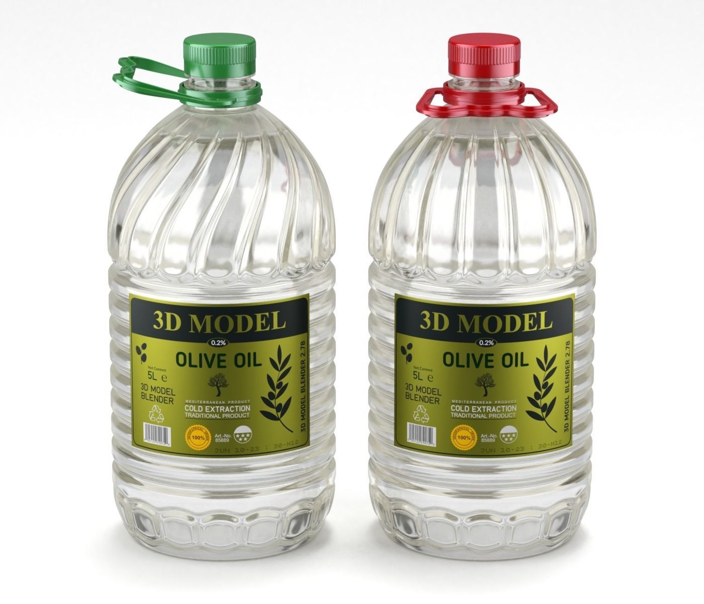 Olive Oil Bottle 3D model CGTrader