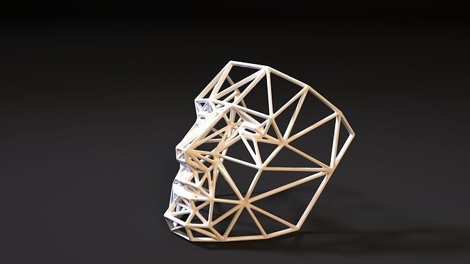 Mask 2 geometric sculpture 3D print model