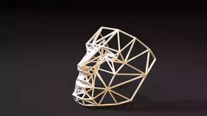 Mask 2 geometric sculpture