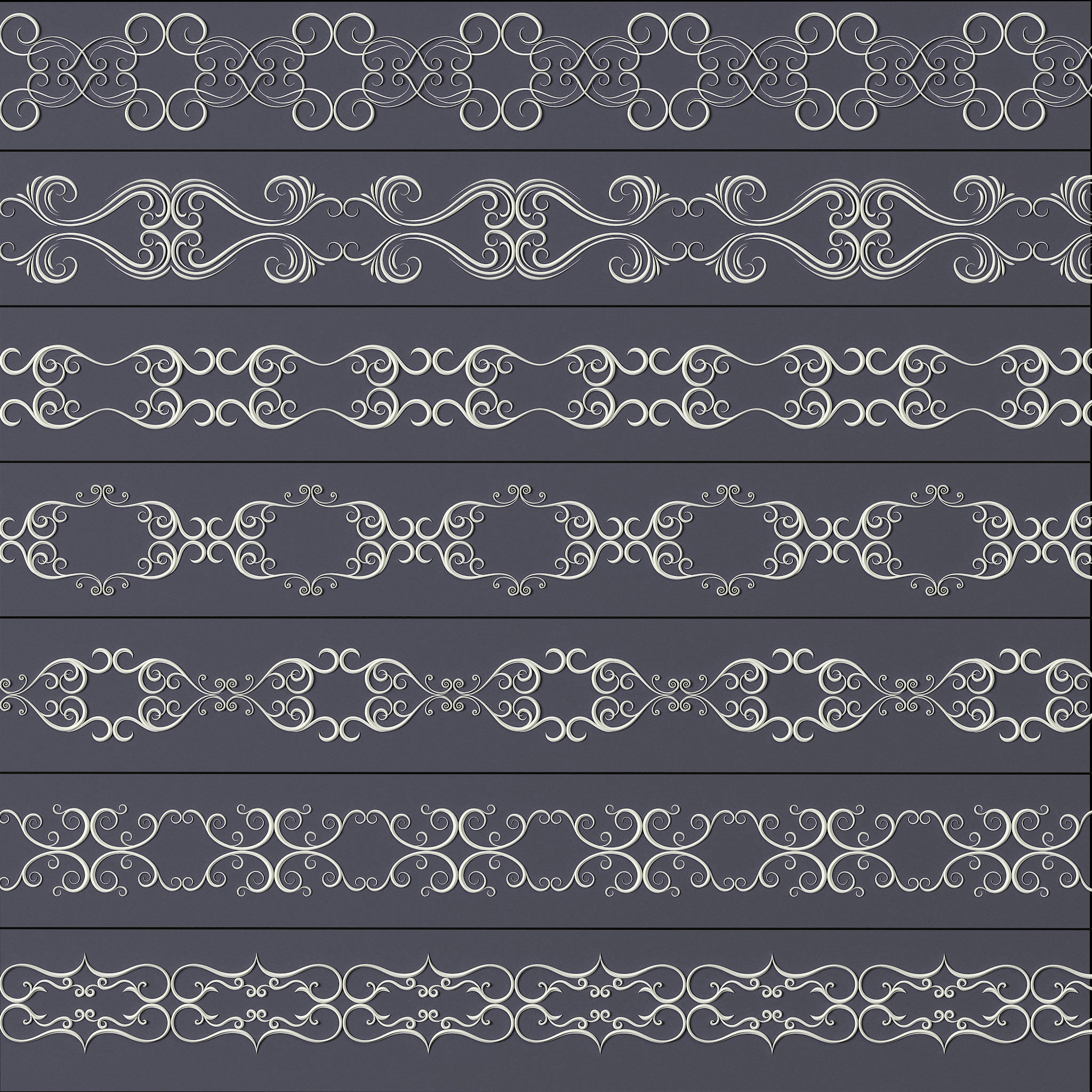 407 Floral Ornament Brushes 4K Alphas and 3D Models- VOL 02 3D model_38