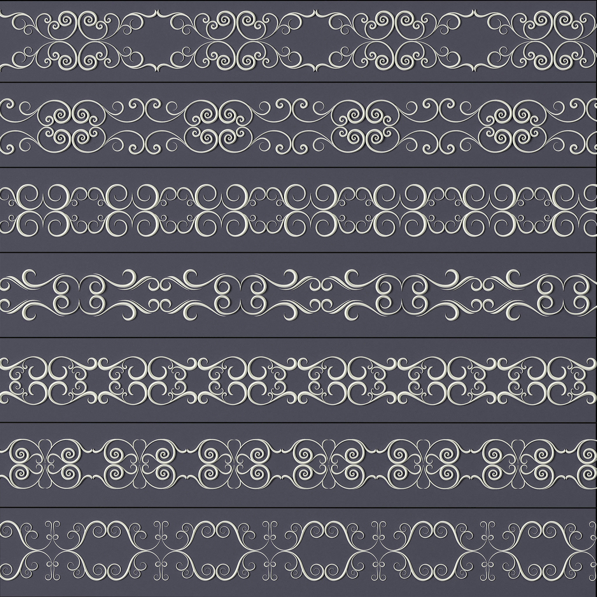 407 Floral Ornament Brushes 4K Alphas and 3D Models- VOL 02 3D model_37