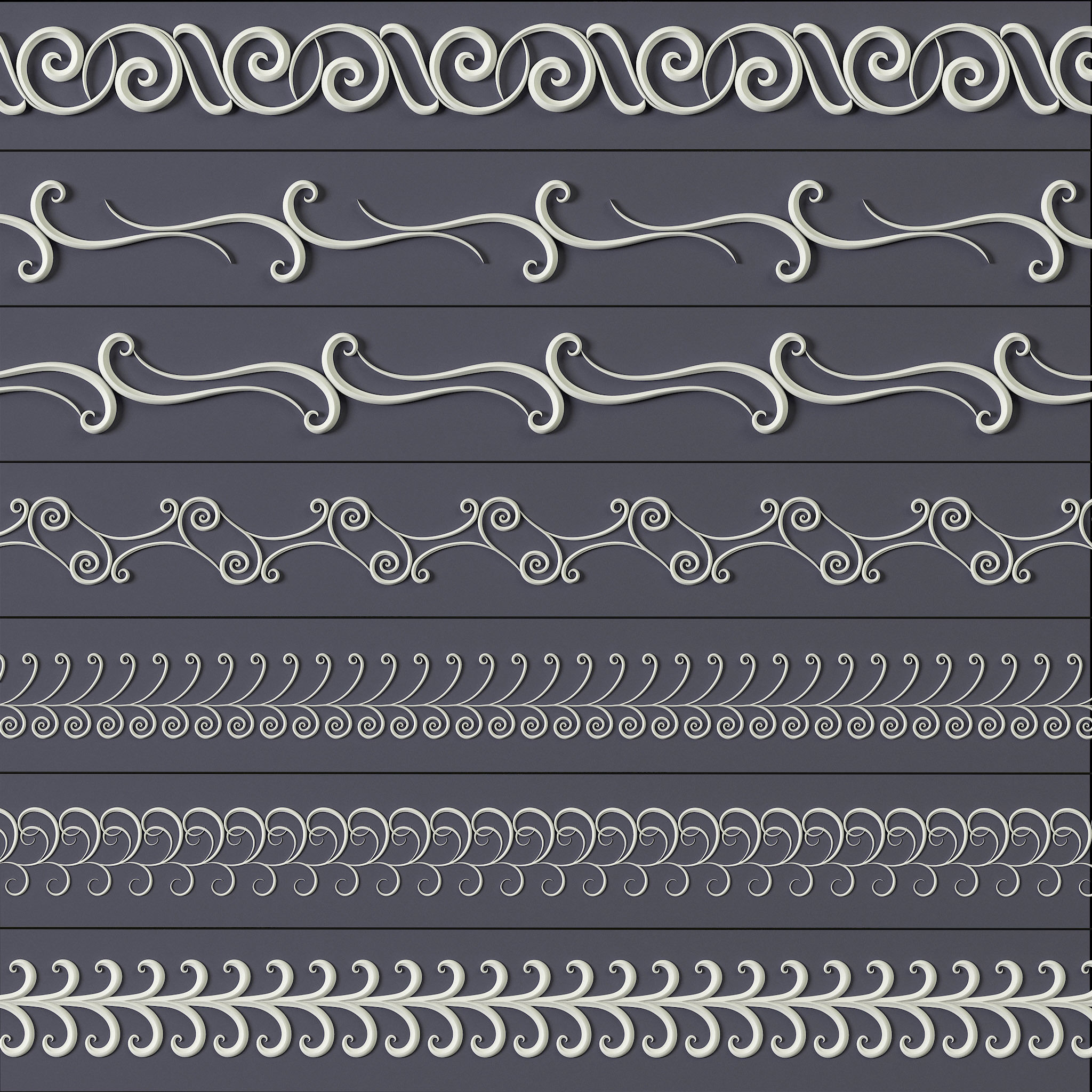 407 Floral Ornament Brushes 4K Alphas and 3D Models- VOL 02 3D model_22