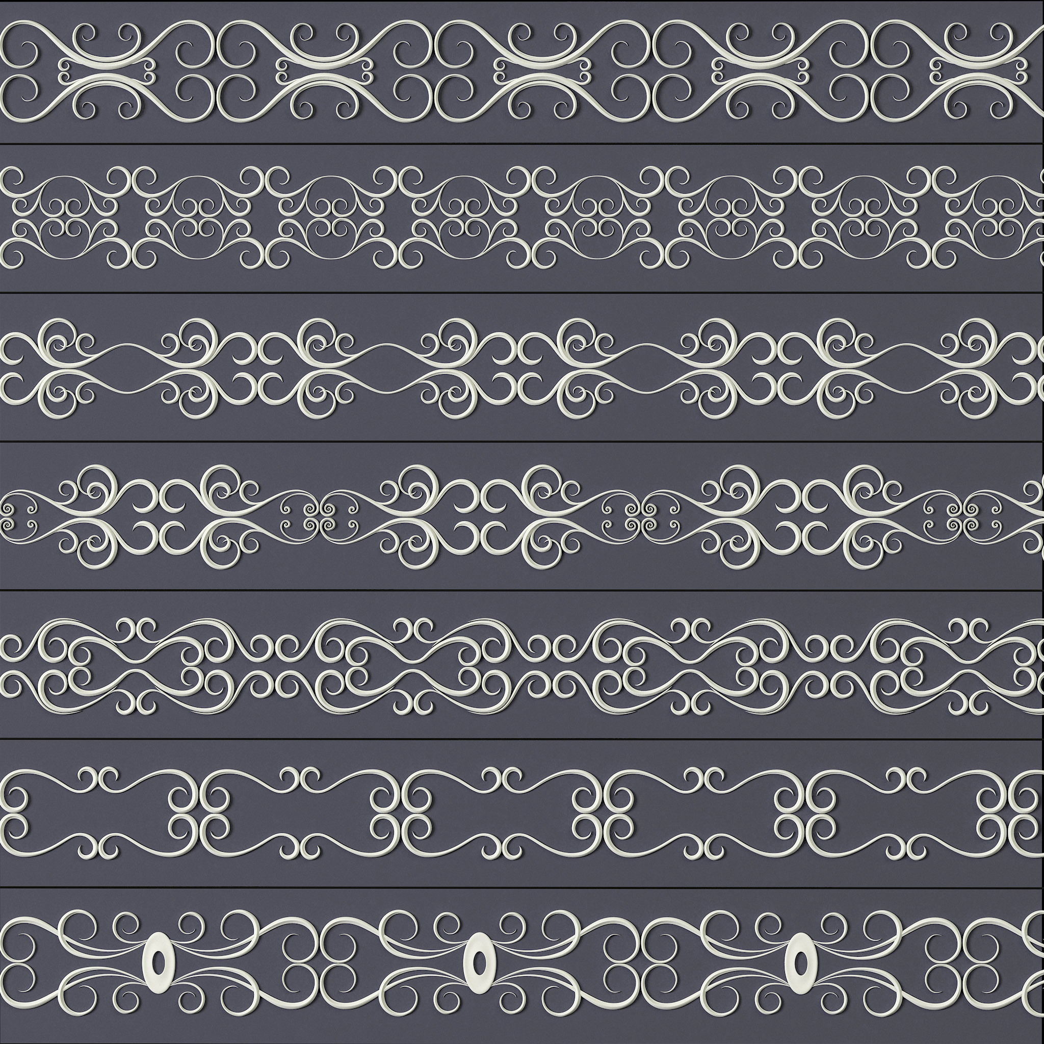 407 Floral Ornament Brushes 4K Alphas and 3D Models- VOL 02 3D model_34