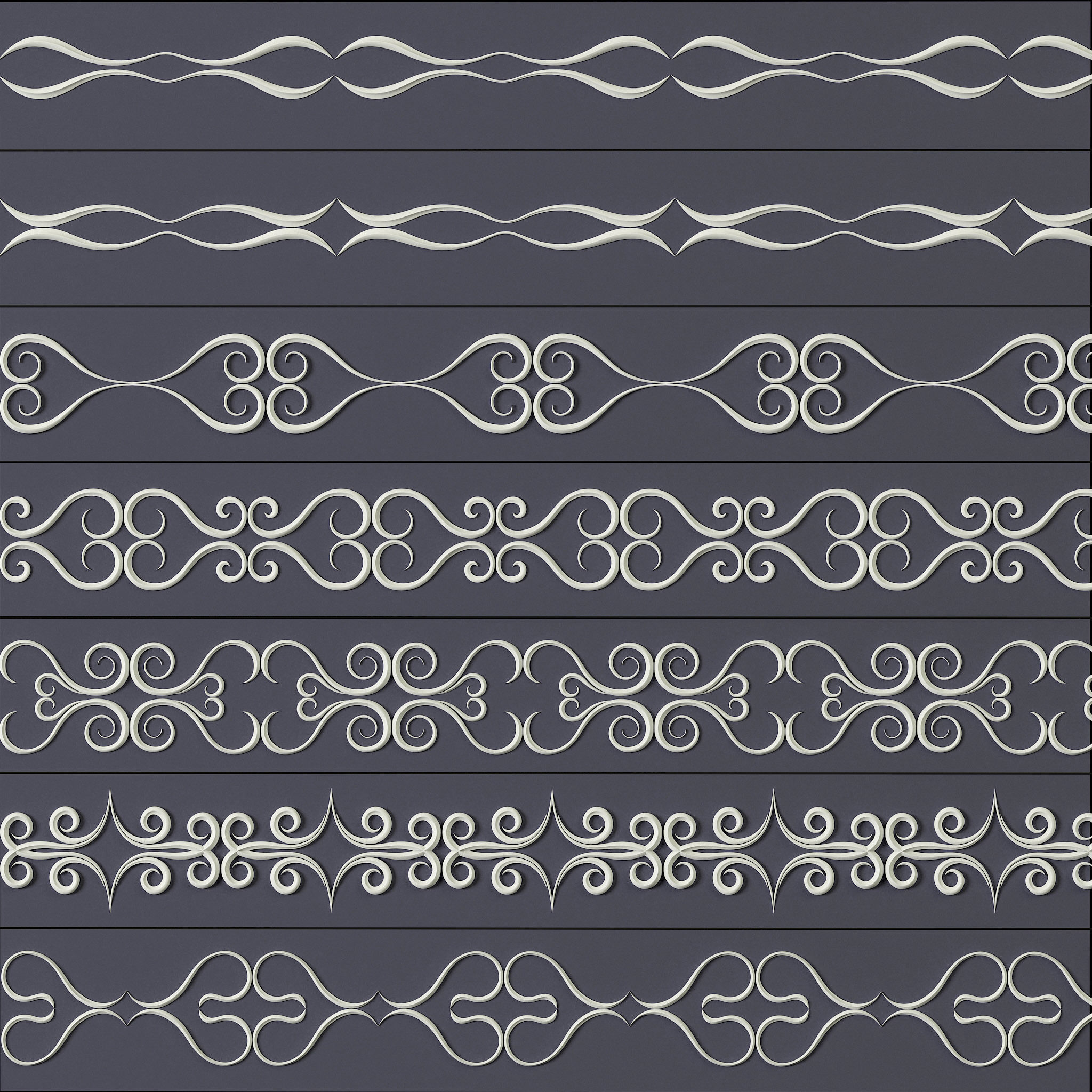 407 Floral Ornament Brushes 4K Alphas and 3D Models- VOL 02 3D model_31