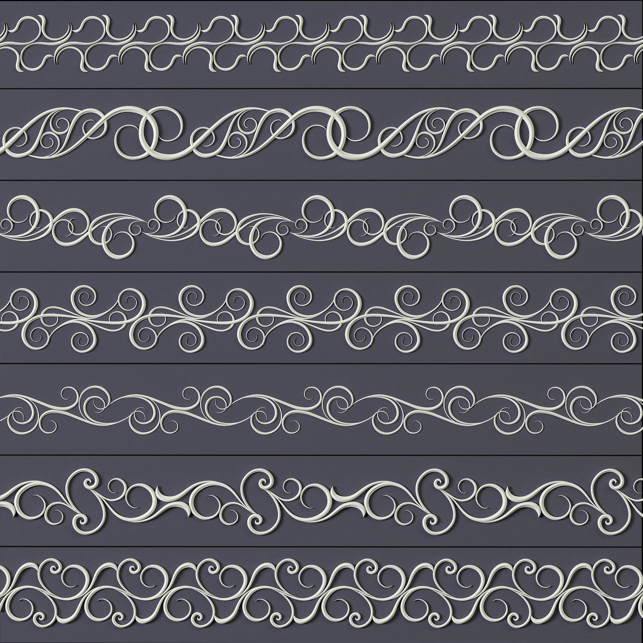 407 Floral Ornament Brushes 4K Alphas and 3D Models- VOL 02 3D model_28