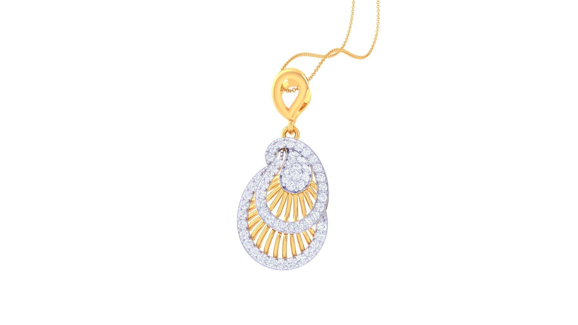 Women Pendant 3dm STL OBJ FBX Renders Details 3D print model_3