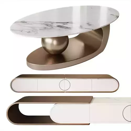 A set of a coffee table and a TV stand from Yika Home