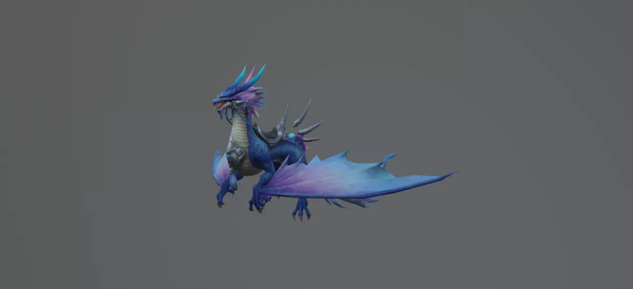 Blue Sea Dragon Low-poly 3D model_0