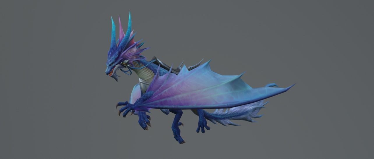 Blue Sea Dragon Low-poly 3D model_4