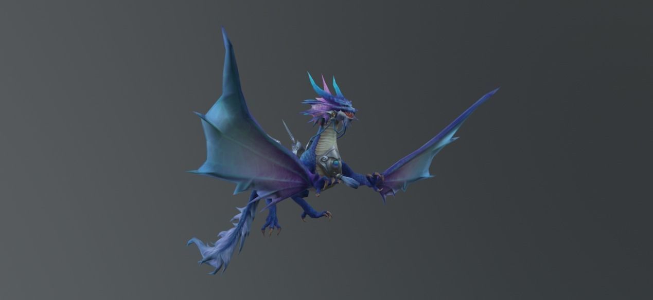 Blue Sea Dragon Low-poly 3D model_2