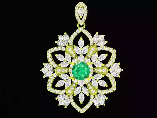 luxury diamond women pendant 4685