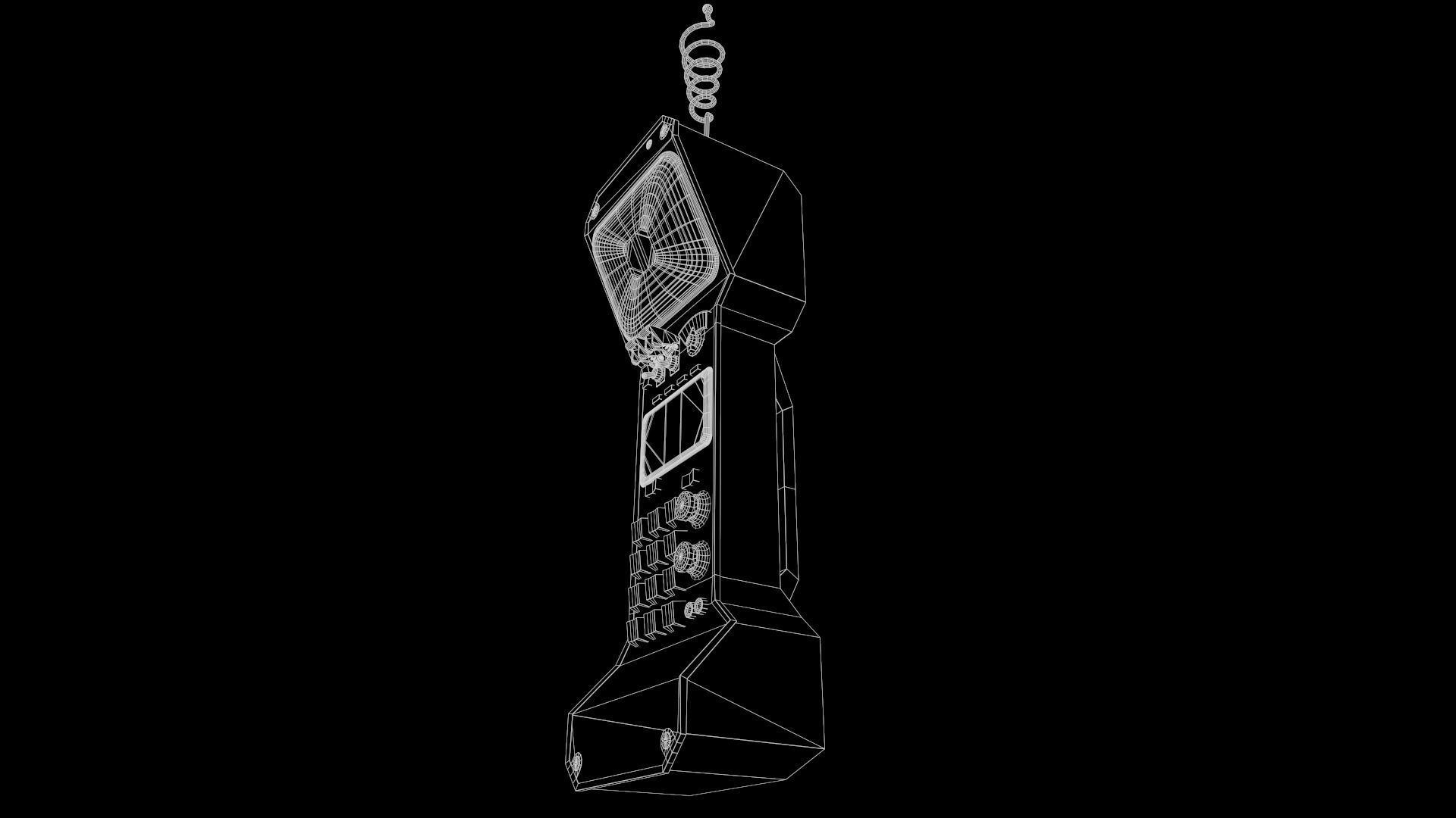 Styled retro fallout phone AAA  Low-poly 3D model_33