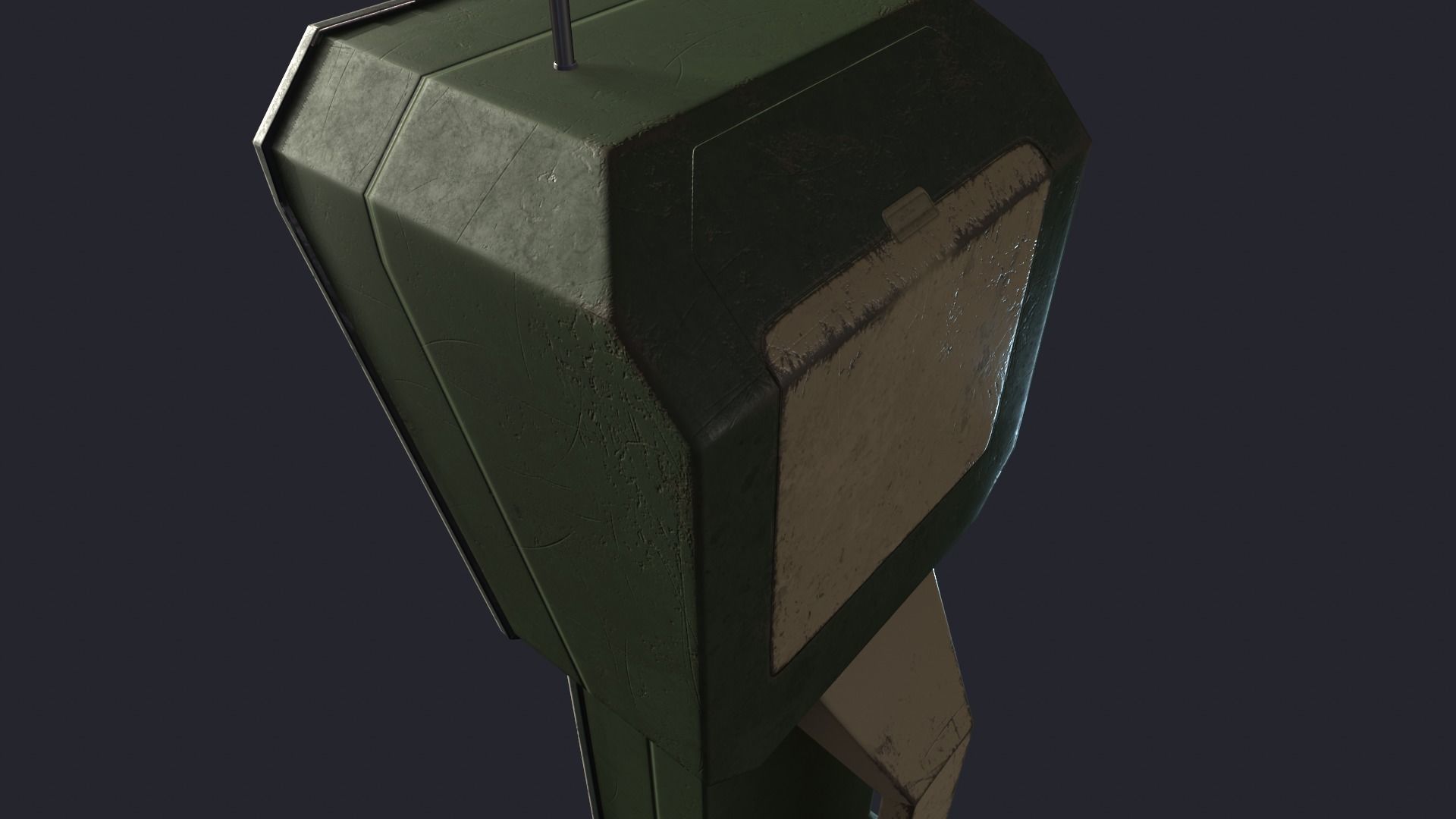 Styled retro fallout phone AAA  Low-poly 3D model_16