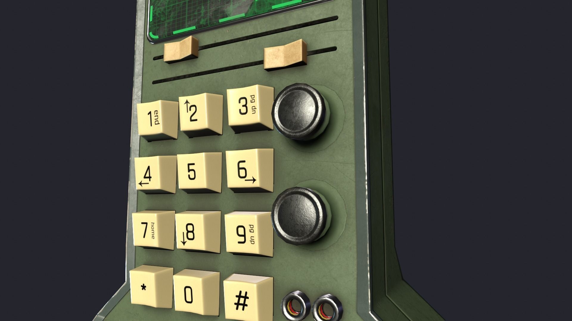 Styled retro fallout phone AAA  Low-poly 3D model_20