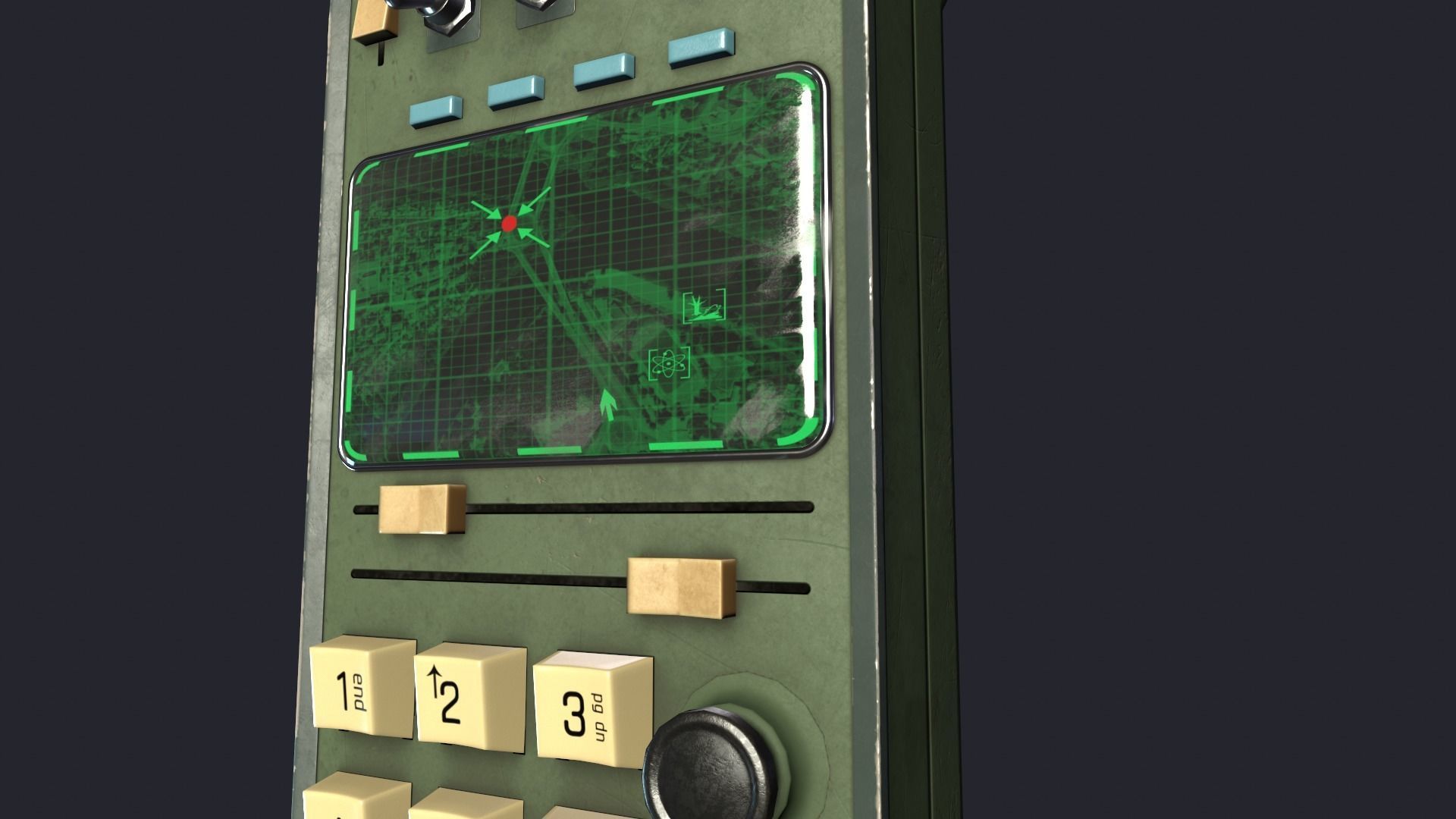 Styled retro fallout phone AAA  Low-poly 3D model_22