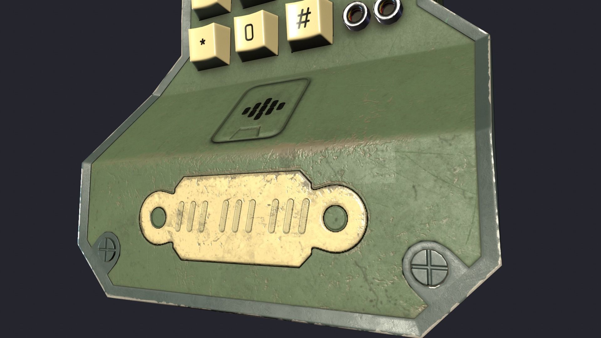 Styled retro fallout phone AAA  Low-poly 3D model_19