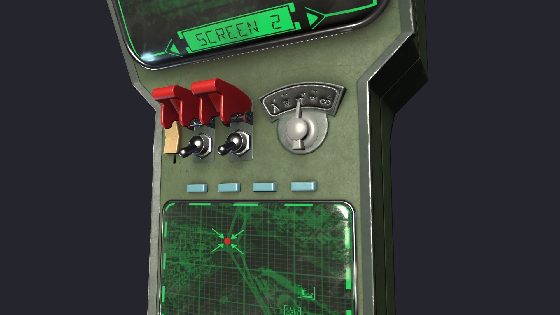 Styled retro fallout phone AAA  Low-poly 3D model_21