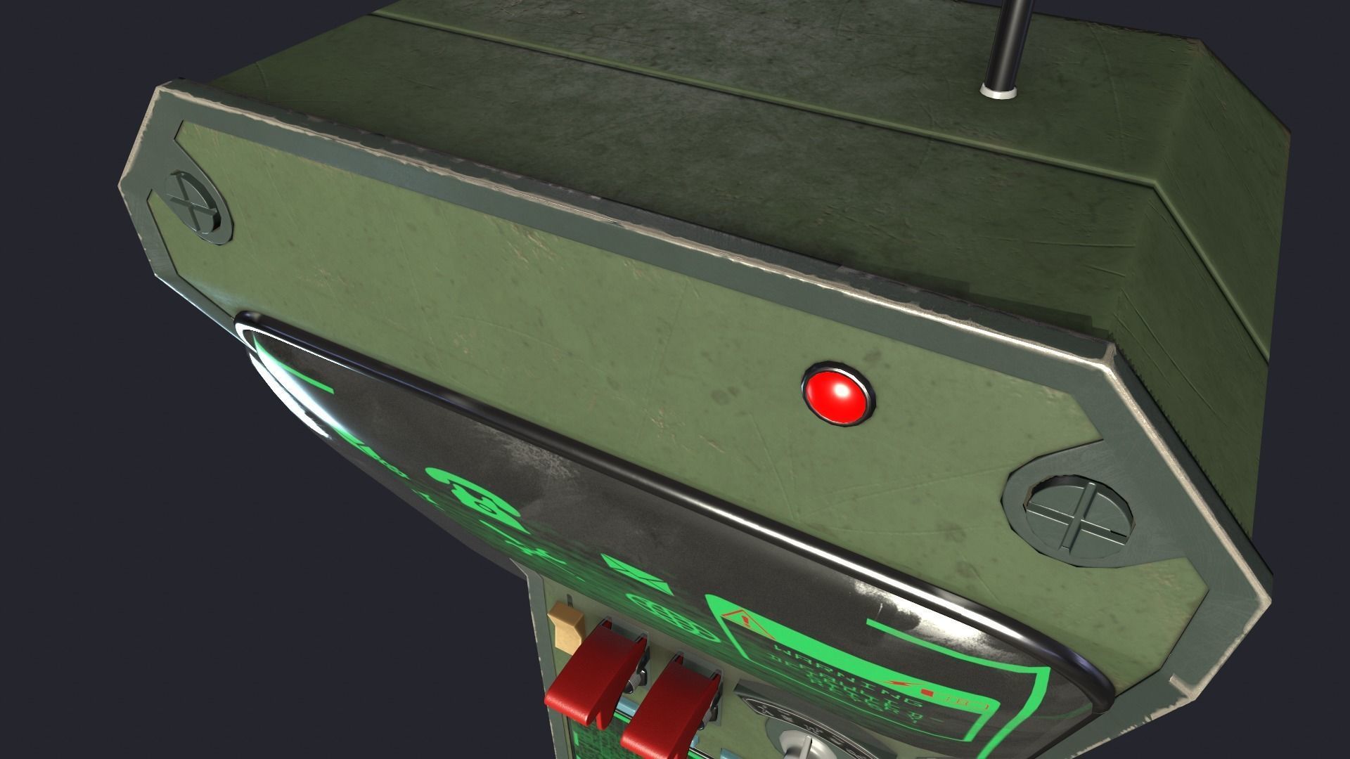 Styled retro fallout phone AAA  Low-poly 3D model_28