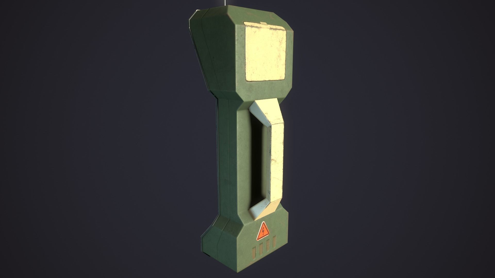 Styled retro fallout phone AAA  Low-poly 3D model_10