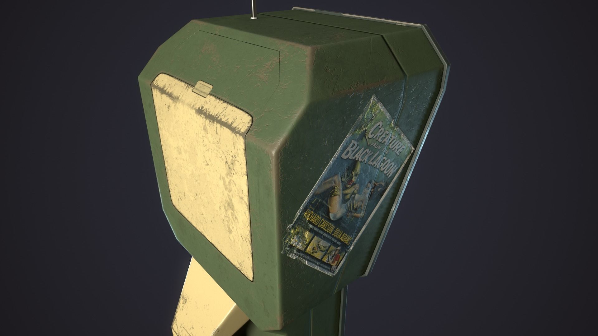 Styled retro fallout phone AAA  Low-poly 3D model_11