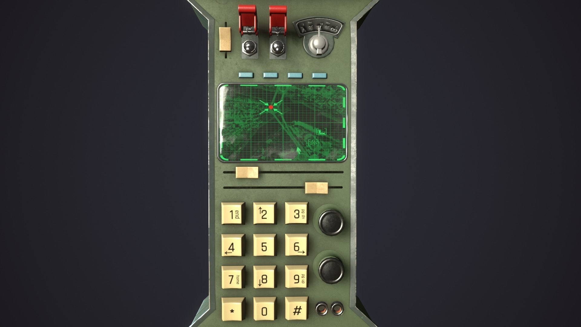 Styled retro fallout phone AAA  Low-poly 3D model_6