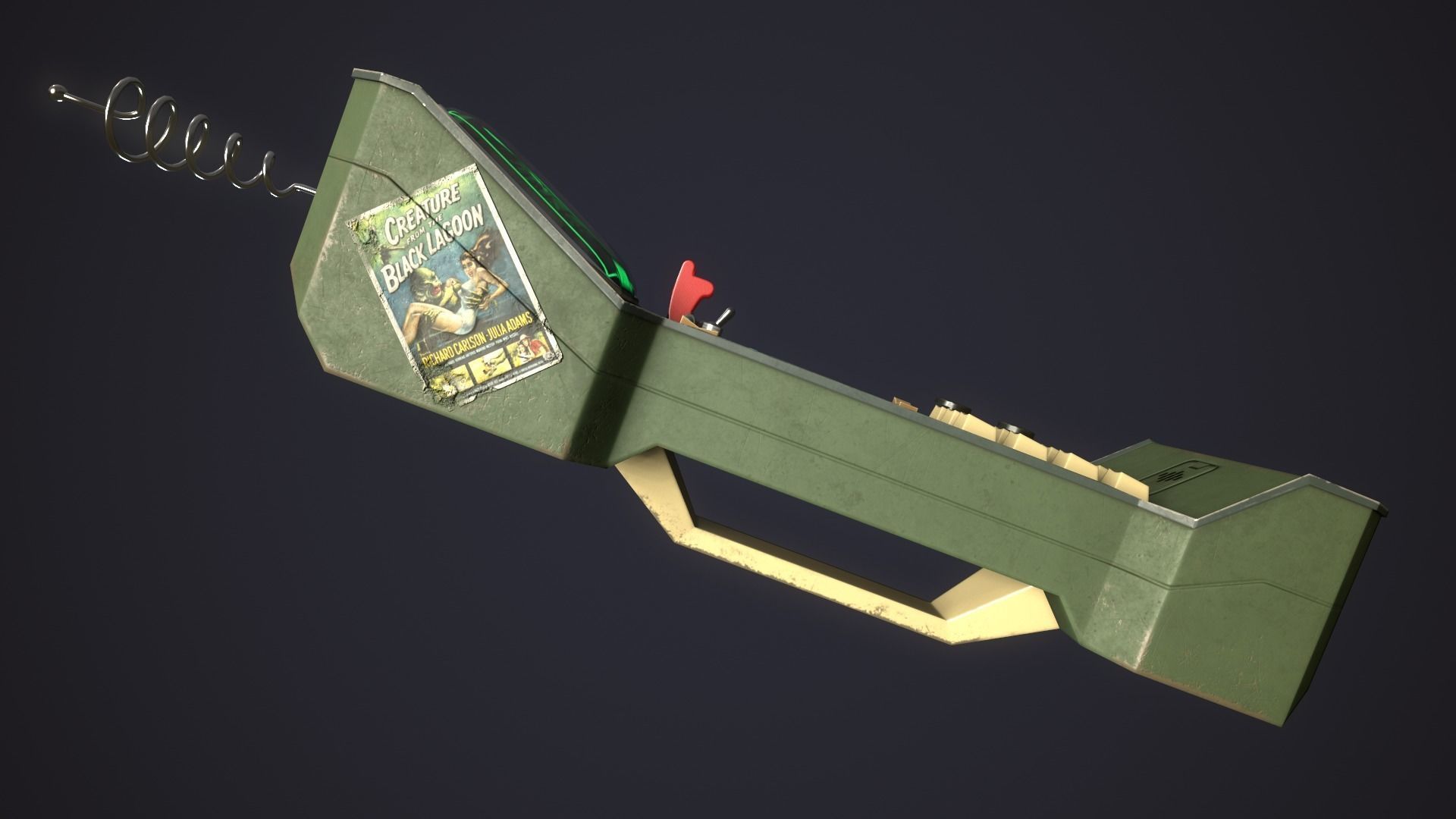 Styled retro fallout phone AAA  Low-poly 3D model_2