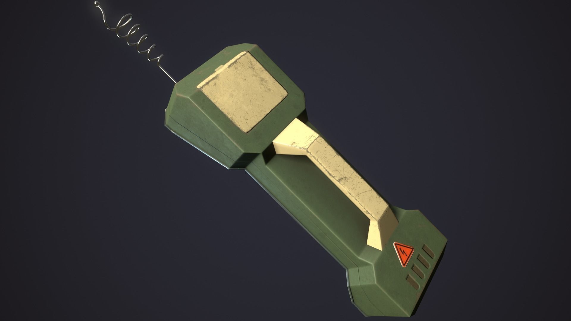 Styled retro fallout phone AAA  Low-poly 3D model_4