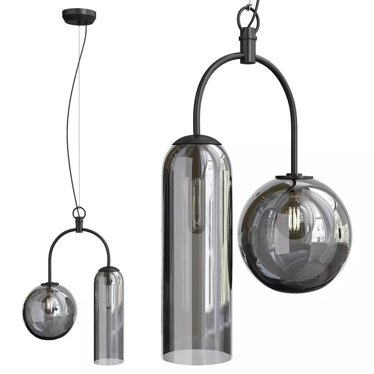 Merino Chandelier Low-poly 3D model