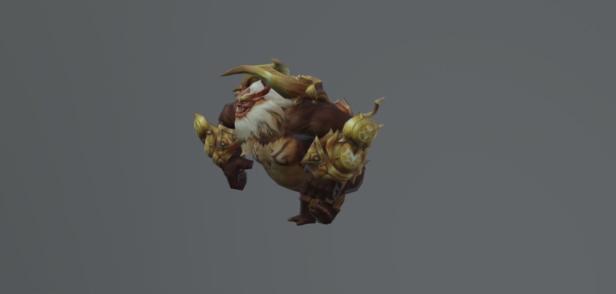 Monkey Beast Low-poly 3D model_2