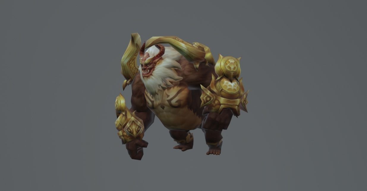Monkey Beast Low-poly 3D model_3