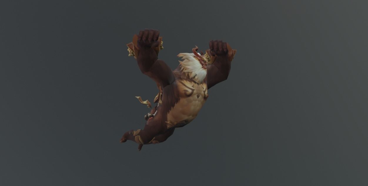Monkey Beast Low-poly 3D model_4