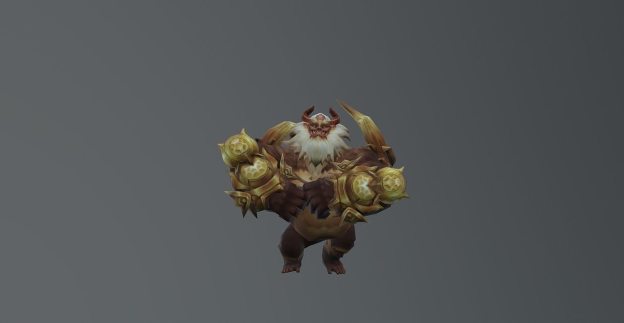 Monkey Beast Low-poly 3D model_5