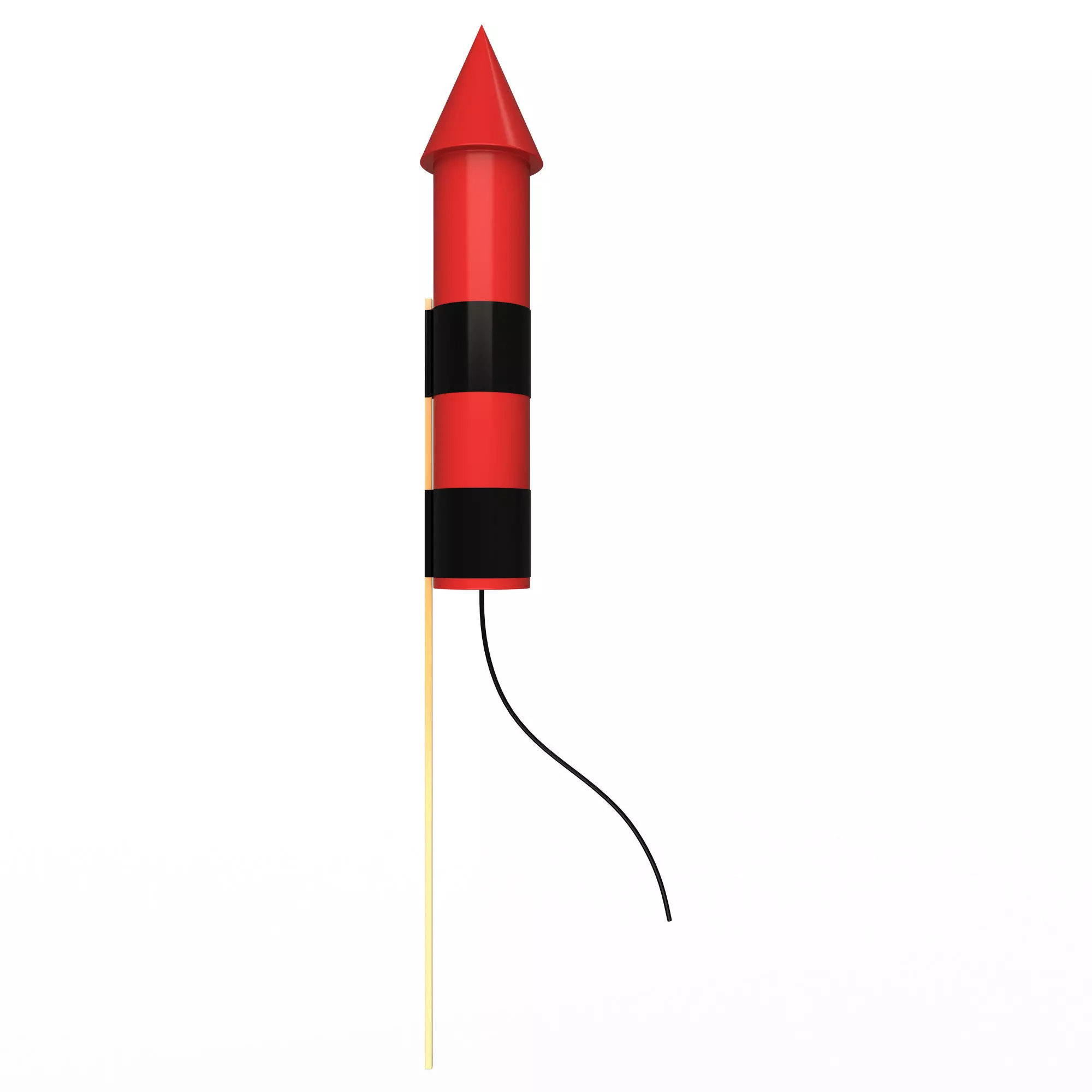 Rocket Firework Low-poly 3D model