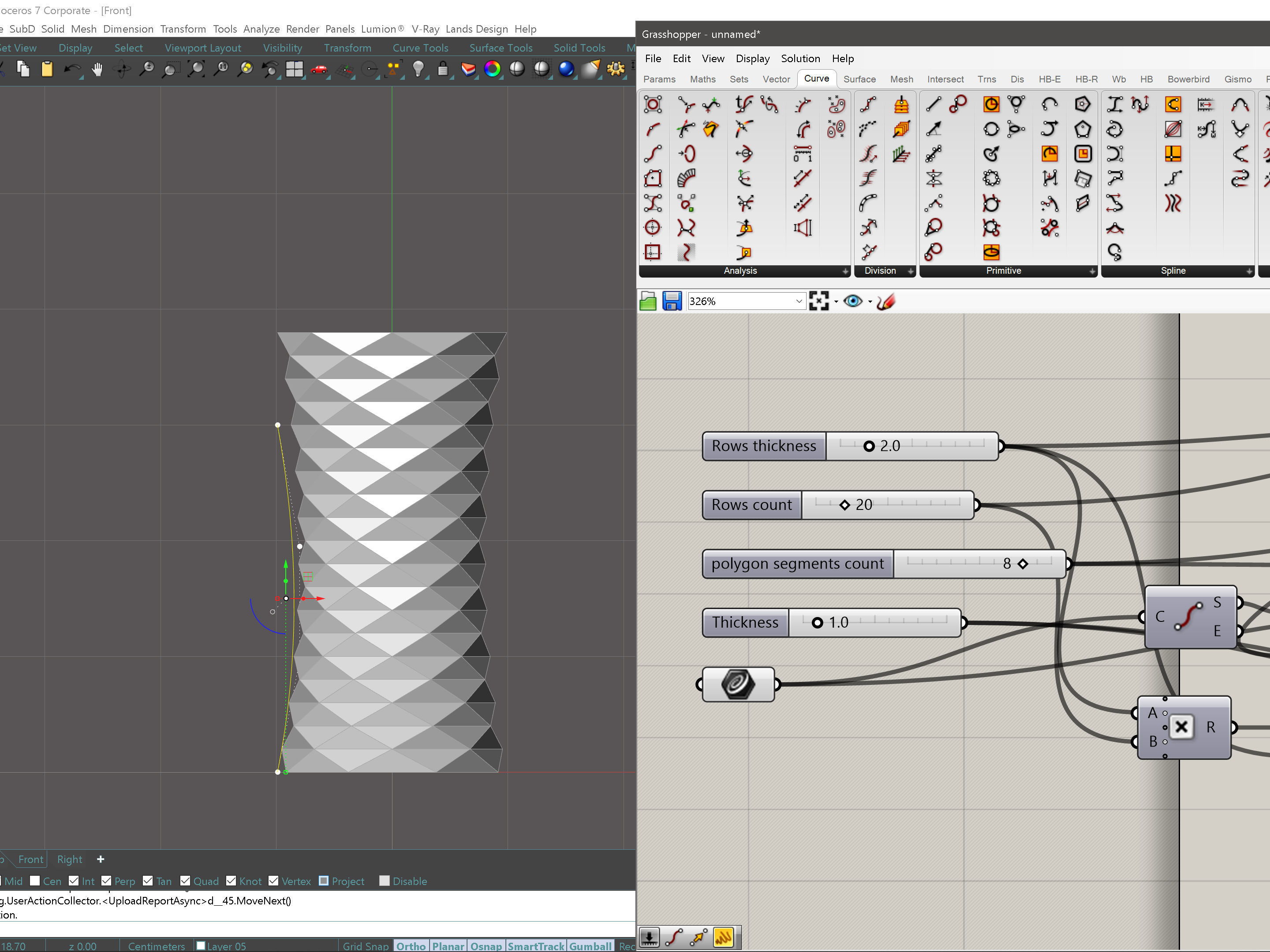 Concrete flower vase set 3D model_5