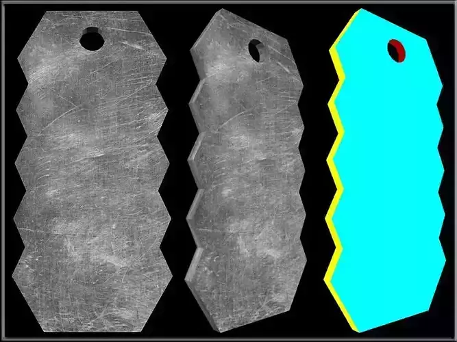 Identification tag Zigzag