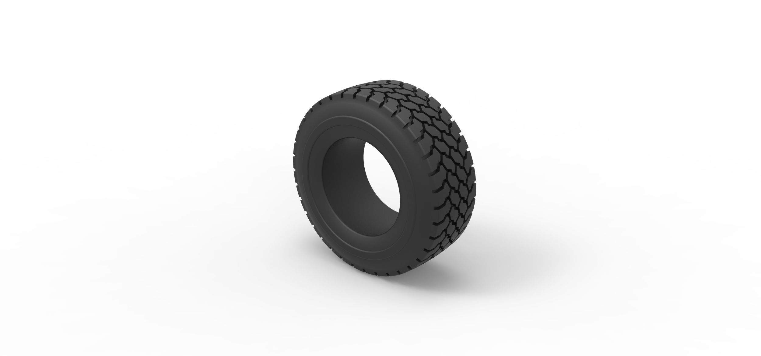 Truck tire 3 Scale 1 to 25 3D print model_6
