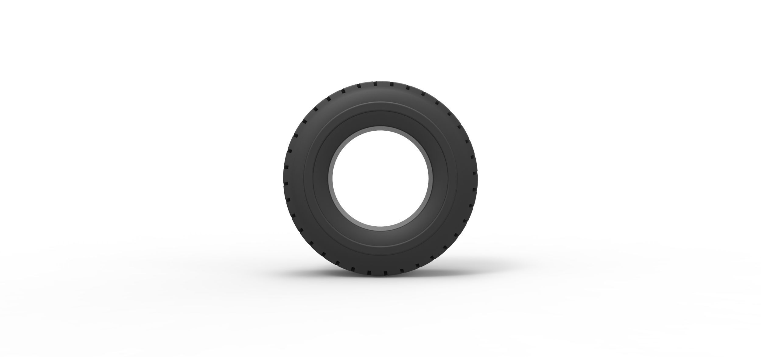 Truck tire 3 Scale 1 to 25 3D print model_4