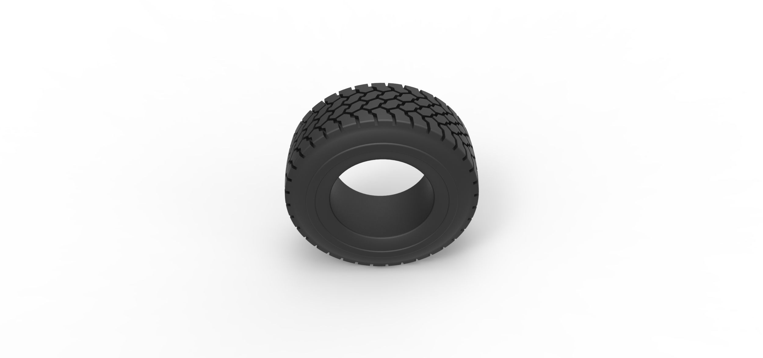 Truck tire 3 Scale 1 to 25 3D print model_5
