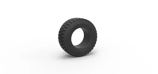 Truck tire 3 Scale 1 to 25 3D print model