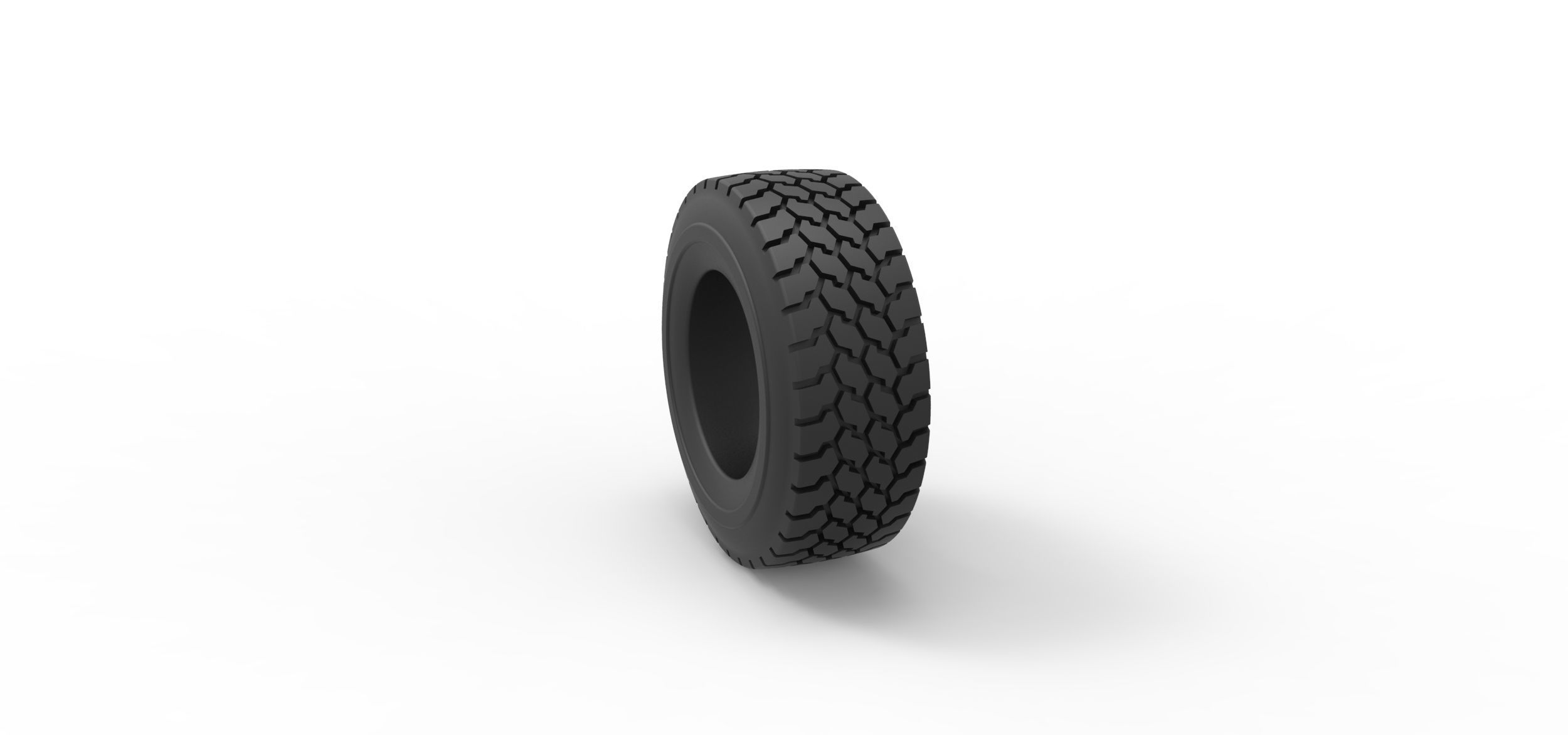 Truck tire 3 Scale 1 to 25 3D print model_7