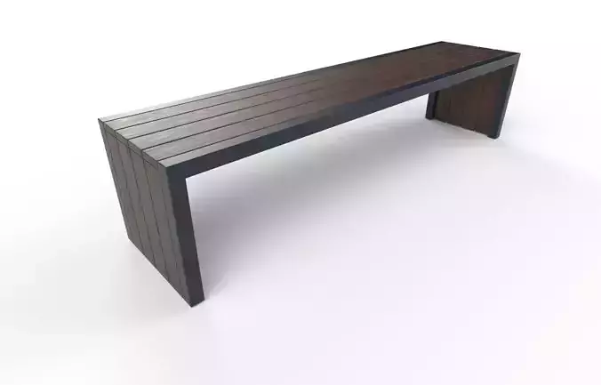 Bench  M10 Low-poly 3D model