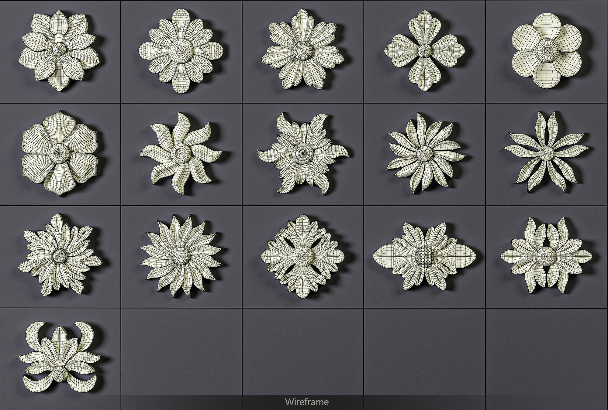 160 Ornament Brushes 4K Alphas and 3D Models- VOL 03 3D model_19